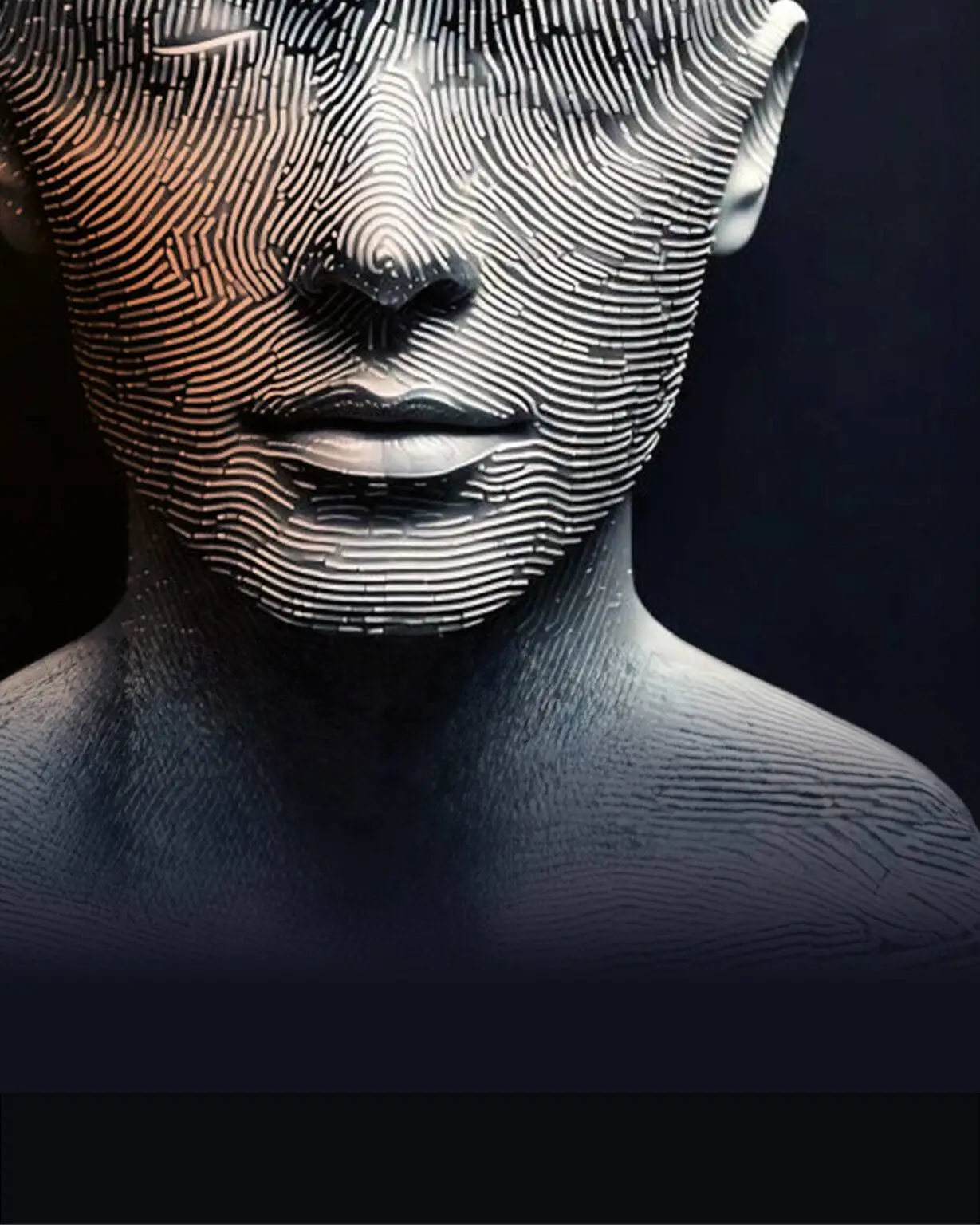 gezicht vingerafdrukken oranje